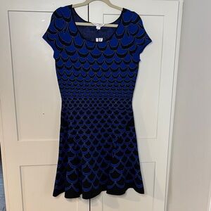 Diane Von Furstenberg Blue and Black Dress